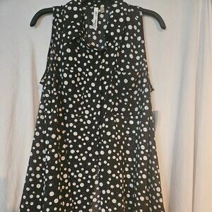 NY Collection collared 2 pocket sleeveless‎ button down womens size 1X NWT
